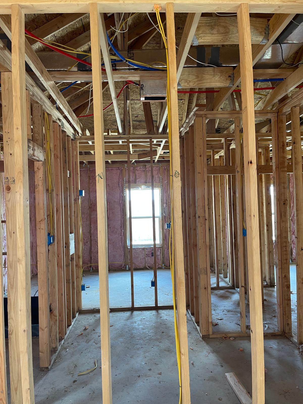 Enmarcado residencial listo para drywall